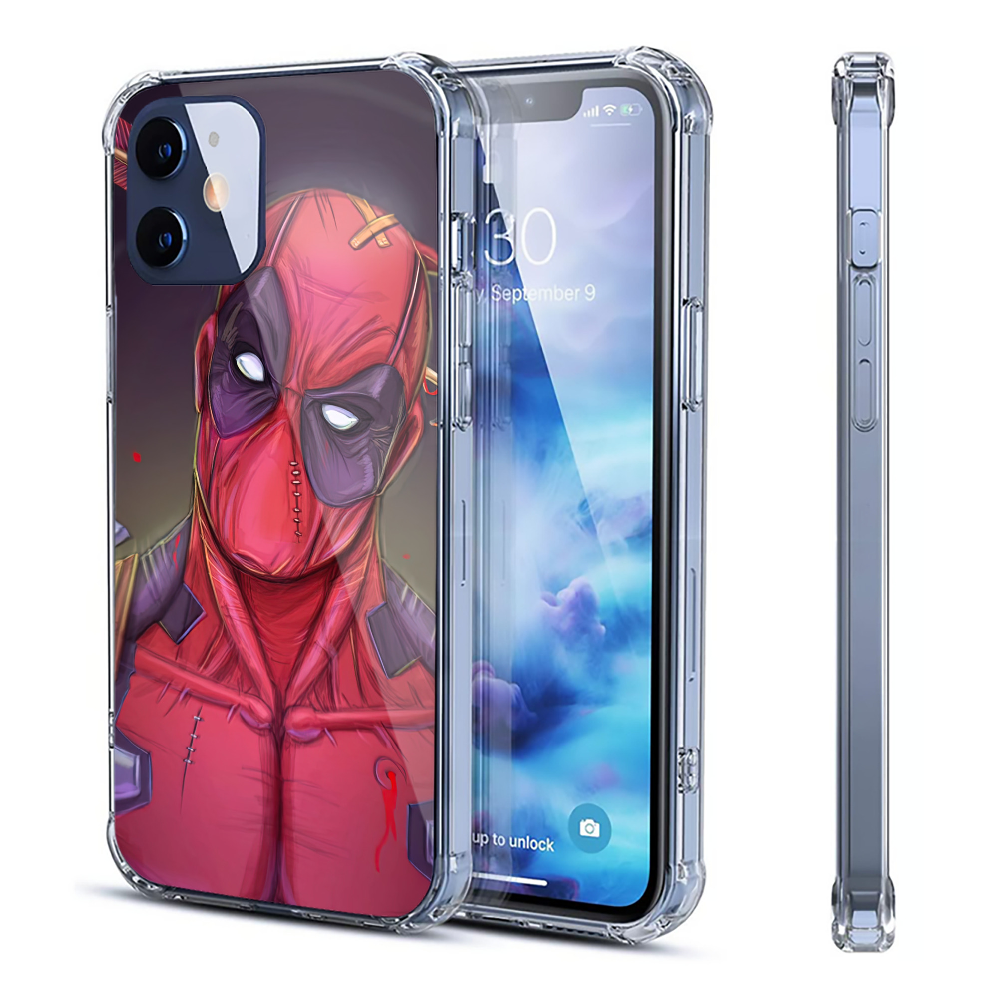 （画像用） Deadpool デッドプール 【iPhone 12シリーズ対応】透明スマホケース（クリアソフトケース）